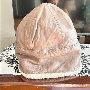 Men's brown Leather Winter Hat